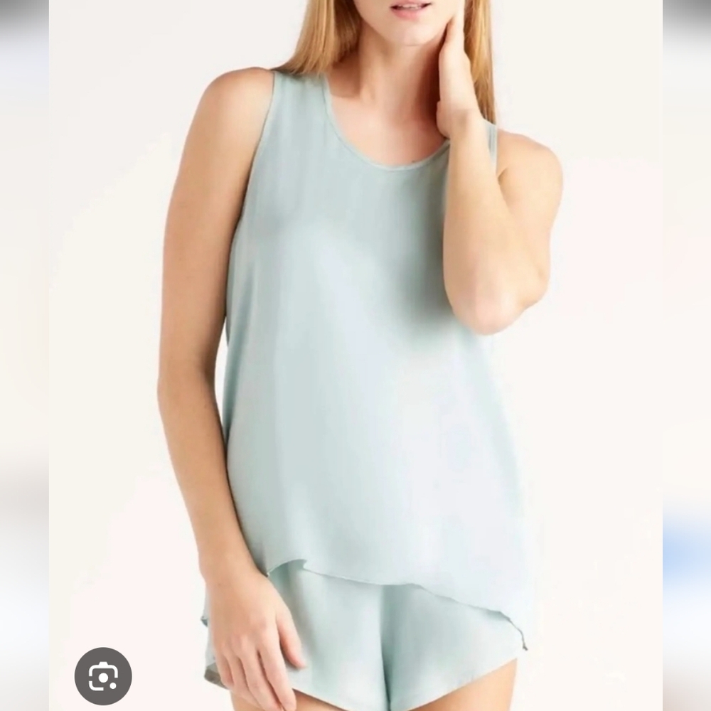 NWT Quince Washable Silk Pajama Set Size XL Blue